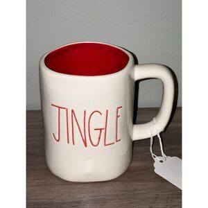 Rae Dunn NAUGHTY Coffee Mug Artisan Collection By Magenta White Red Interior